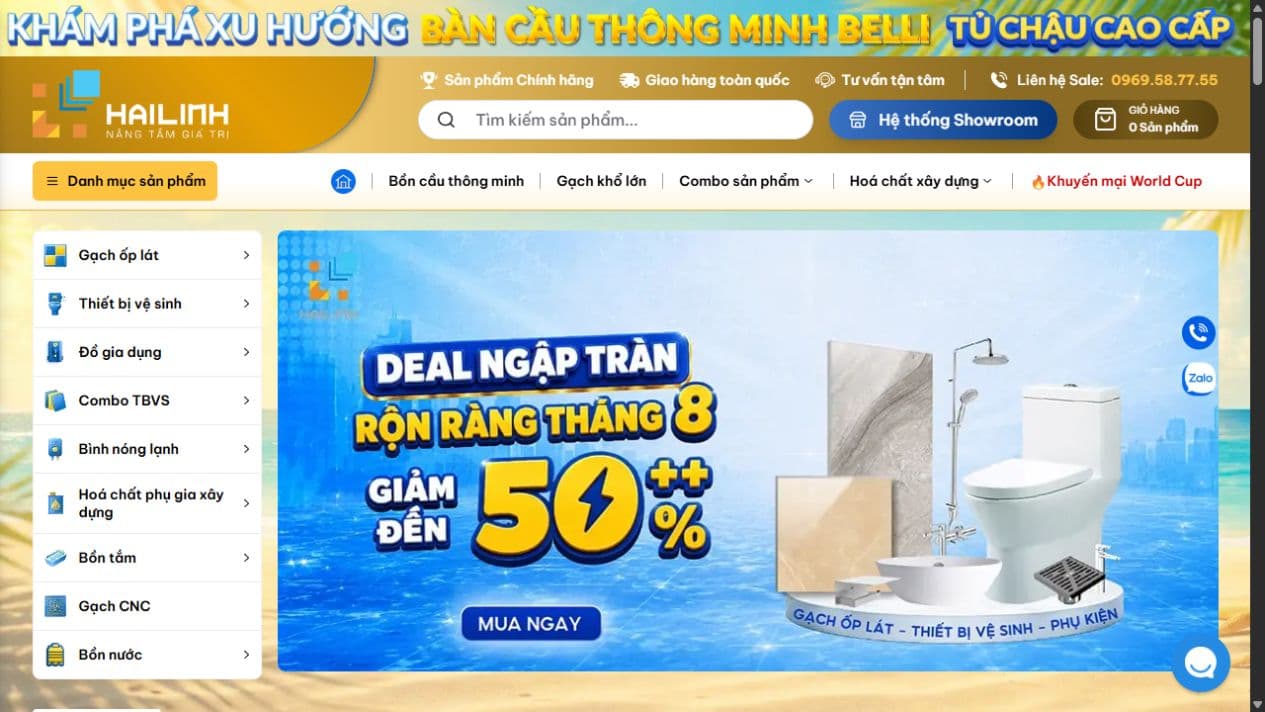 Hai Linh Ecommerce Platform storefront