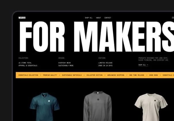 Ảnh Wearvo - Source Code Website Bán Hàng Minimalist (Next.js 14 & Tailwind CSS) 1