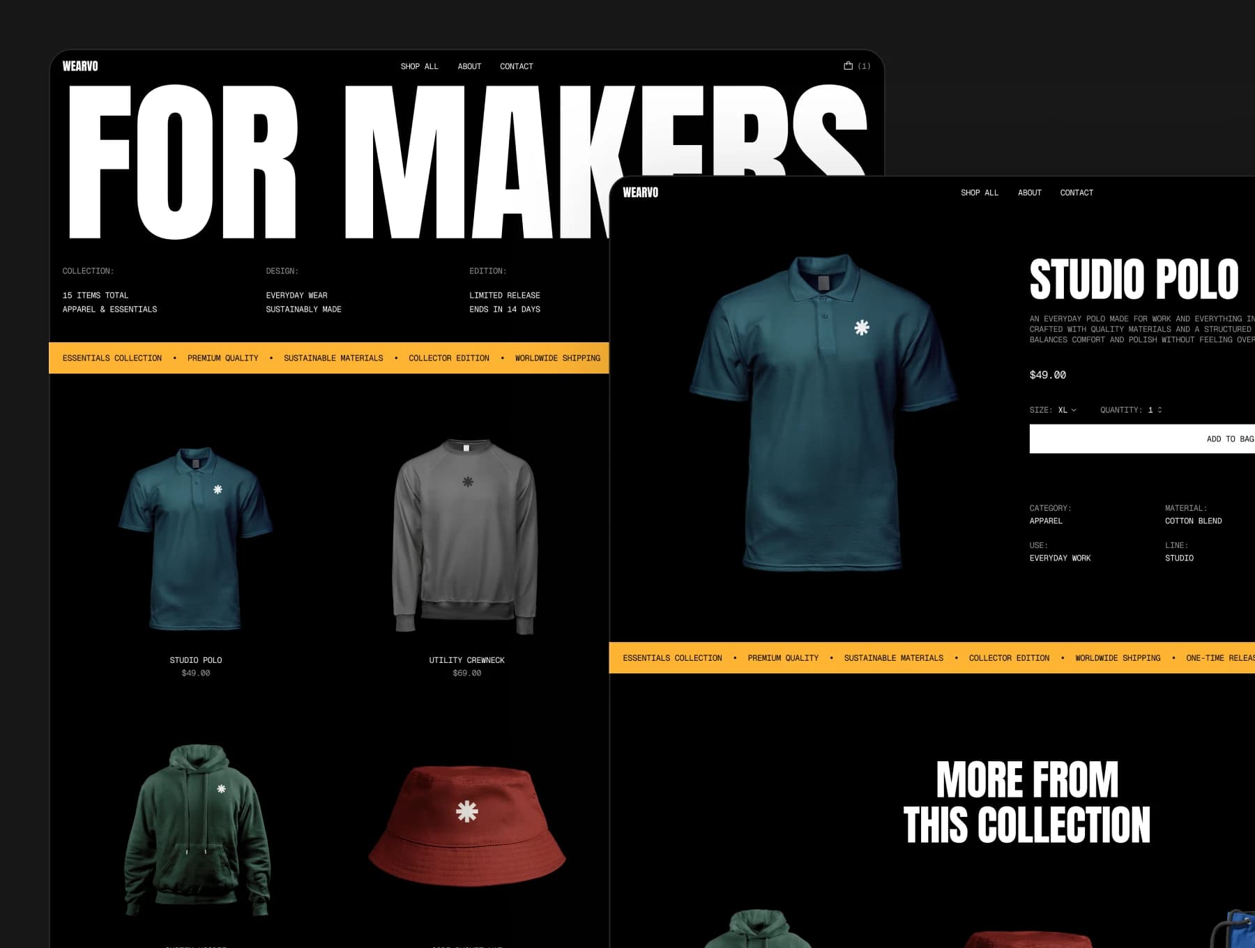 Ảnh Wearvo - Source Code Website Bán Hàng Minimalist (Next.js 14 & Tailwind CSS) 6