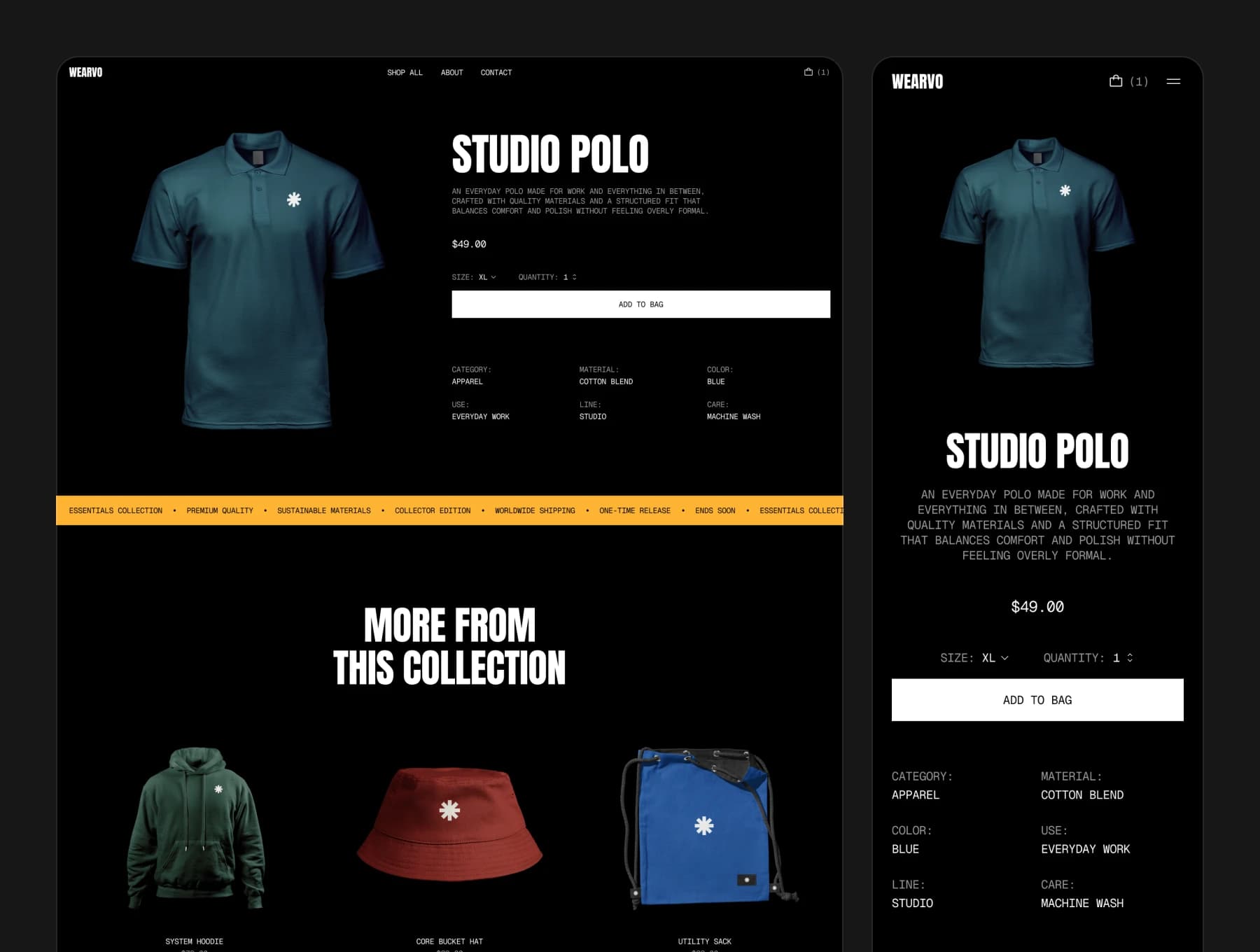 Ảnh Wearvo - Source Code Website Bán Hàng Minimalist (Next.js 14 & Tailwind CSS) 5