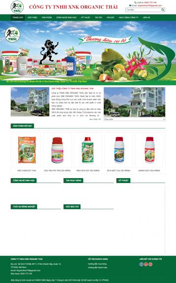 Thiết kế website Công ty Bán Phân Bón, Hóa chất sinh học VW 01