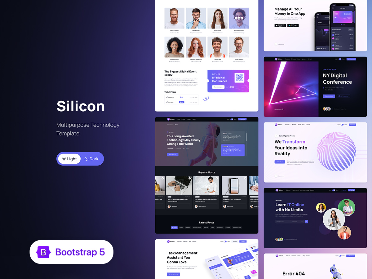 Silicon – Business / Technology Template + UI Kit